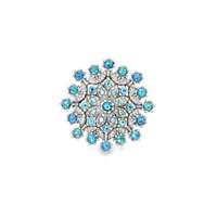 GocciAzzurra - flake celeste acquamarina brooch