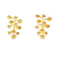 GocciAzzurra - agave gold orange earrings