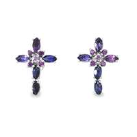 GocciAzzurra - crux ametista earrings