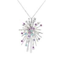 GocciAzzurra - firework crystal ametista celeste necklace