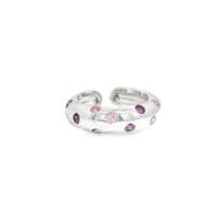 GocciAzzurra - GLAMOUR ROSA&AMETISTA RING