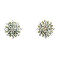 GocciAzzurra - flake verde&champagne earrings