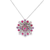 GocciAzzurra - flake morganite&ametista&fucsia necklace