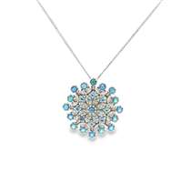 GocciAzzurra - flake celeste&acquamarina necklace