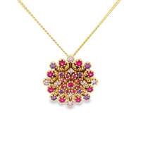 GocciAzzurra - flake gold morganite&ametista&fucsia necklace