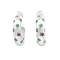GocciAzzurra - GLAMOUR VERDE&AMETISTA EARRINGS