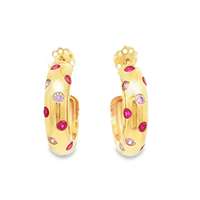 GocciAzzurra - GLAMOUR GOLD ROSA&FUCSIA EARRINGS