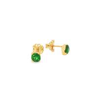 GocciAzzurra - lights gold tsavorite 5mm earrings