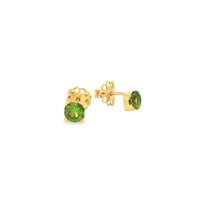 GocciAzzurra - lights gold peridot 5mm earrings