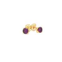 GocciAzzurra - lights gold ametista 5mm earrings