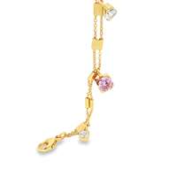 GocciAzzurra - lights gold crystal&rosa bracelet