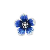 GocciAzzurra - plumeria crystal blue ring