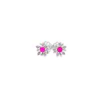 GocciAzzurra - plumeria fucsia&ametista earrings