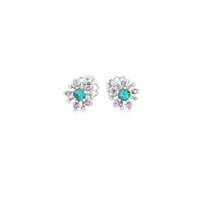GocciAzzurra - plumeria acuamarina&ametista earrings