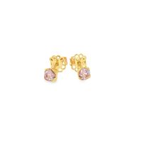GocciAzzurra - lights gold rosa 4mm earrings