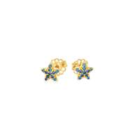 GocciAzzurra - starlike gold blue earrings