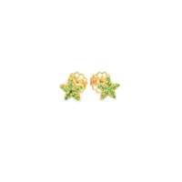 GocciAzzurra - starlike gold verde earrings