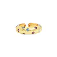 GocciAzzurra - GLAMOUR GOLD CELESTE&AMETISTA RING