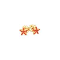 GocciAzzurra - starlike gold orange earrings
