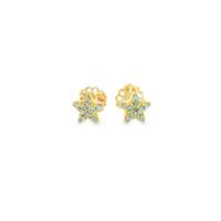 GocciAzzurra - starlike gold acquamarina earrings