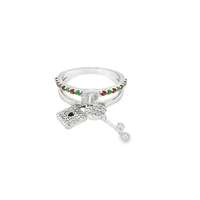 GocciAzzurra - unlock your heart crystal&green&orange ring