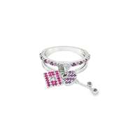 GocciAzzurra - unlock your heart ametista&fucsia&pink ring