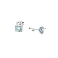 GocciAzzurra - unlock your heart celeste earrings