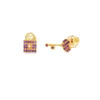 GocciAzzurra - unlock your heart gold ametista earrings