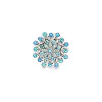 GocciAzzurra - flake celeste&acquamarina ring