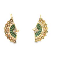 GocciAzzurra - diva gold crystal green earrings