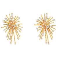 GocciAzzurra - firework gold crystal earrings