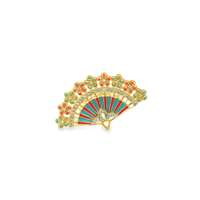 GocciAzzurra - DIVA GOLD ACQUAMARINA AZZURRO&ORANGE GLAZED RING