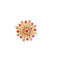 GocciAzzurra - flake gold morganite&ametista&fucsia ring
