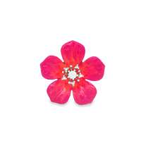 GocciAzzurra - PLUMERIA CRYSTAL STONES FUCSIA&ORANGE GLAZED RING