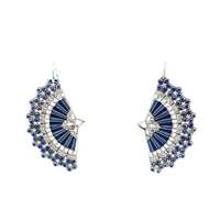GocciAzzurra - DIVA CRYSTAL STONES BLUE GLAZED EARRINGS