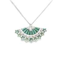 GocciAzzurra - DIVA CRYSTAL STONES GREEN GLAZED NECKLACE