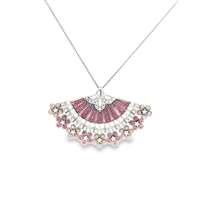 GocciAzzurra - DIVA CRYSTAL STONES PEARLY PINK GLAZED NECKLACE