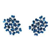 GocciAzzurra - CLOVER CRYSTAL STONES BLUE GLAZED EARRINGS