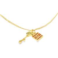 GocciAzzurra - UNLOCK YOUR HEART GOLD GREEN KEY NECKLACE