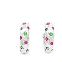 GocciAzzurra - GLAMOUR VERDE&FUCSIA EARRINGS