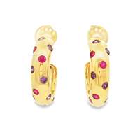 GocciAzzurra - GLAMOUR GOLD AMETISTA&FUCSIA  EARRINGS