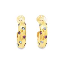 GocciAzzurra - GLAMOUR GOLD CELESTE&AMETISTA EARRINGS