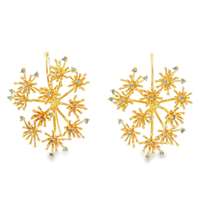 GocciAzzurra - DANDELION GOLD CELESTE EARRINGS