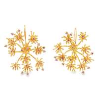 GocciAzzurra - DANDELION GOLD AMETISTA EARRINGS