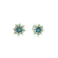 GocciAzzurra - BLOSSOM TSAVORITE&PARAIBA EARRINGS