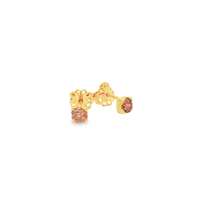 GocciAzzurra - LIGHTS GOLD CHOCOLATE 4MM EARRINGS