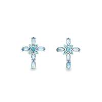 GocciAzzurra - CRUX CELESTE&ACQUAMARINA EARRINGS