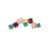 GocciAzzurra - RAINBOW GOLD PARAIBA&AMETISTA&ROSA RING