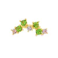 GocciAzzurra - RAINBOW GOLD VERDE&ROSA RING