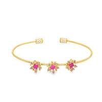 GocciAzzurra - PLUMERIA GOLD LAVANDER&RUBY BRACELET
